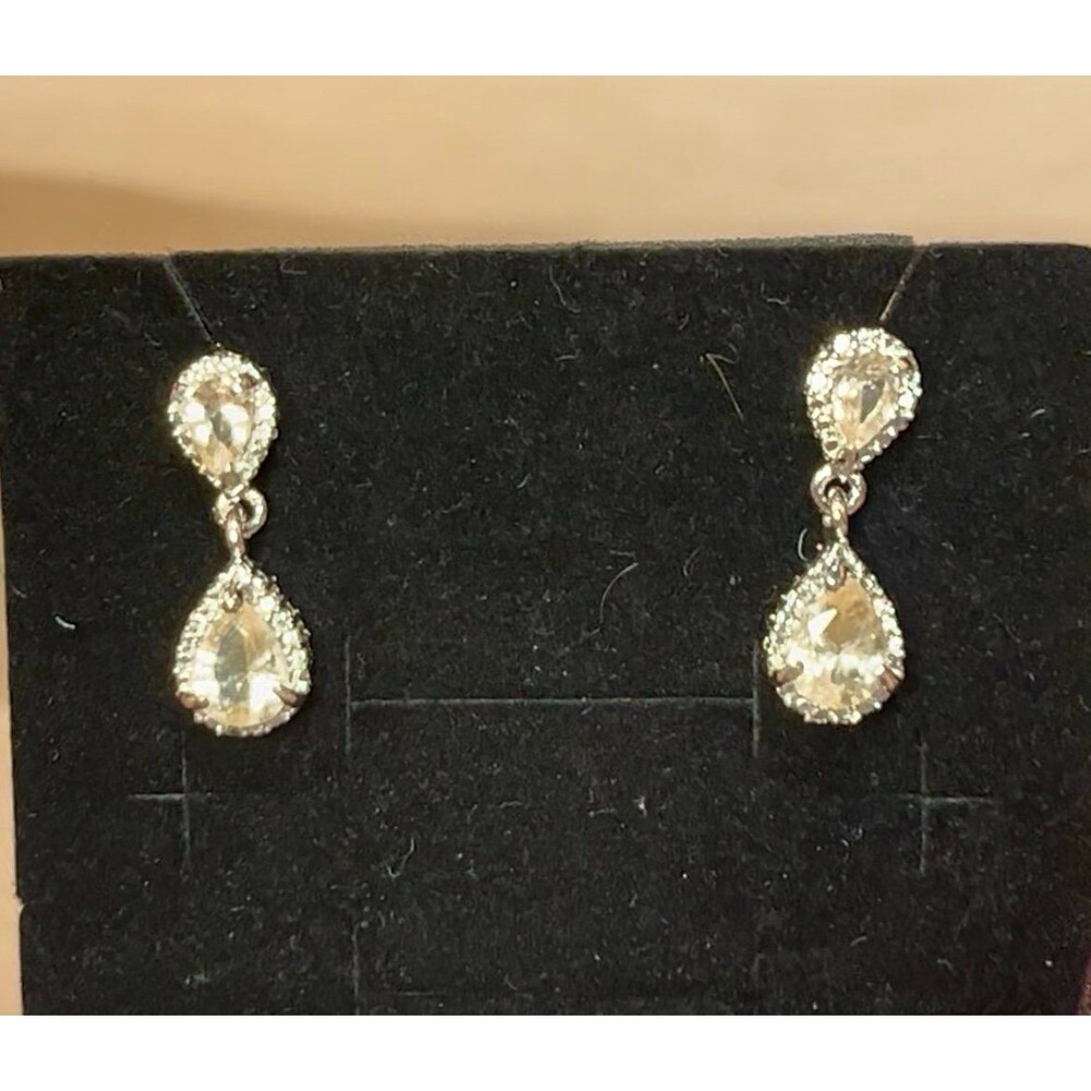 Lemon Ice halo Water Drop earrings: lemon crystal, cubic zirconias, silver